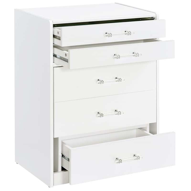 Pemberly Row 3-Drawer Engineered Wood Makeup Vanity and Stool Set in White