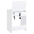Pemberly Row 3-Drawer Engineered Wood Makeup Vanity and Stool Set in White