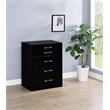 Pemberly Row 3-Drawer Engineered Wood Makeup Vanity and Stool Set in Black