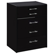Pemberly Row 3-Drawer Engineered Wood Makeup Vanity and Stool Set in Black