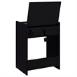 Pemberly Row 3-Drawer Engineered Wood Makeup Vanity and Stool Set in Black