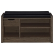 Pemberly Row Transitional Engineered Wood Storage Bench in Brown