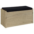 Pemberly Row Transitional Engineered Wood Storage Bench in Beige