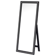 Pemberly Row 28 x 67 Inch Tempered LED Wood Standing Mirror in Black
