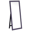 Pemberly Row 28 x 67 Inch Tempered LED Wood Standing Mirror in Black