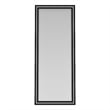 Pemberly Row 28 x 67 Inch Tempered LED Wood Standing Mirror in Black