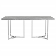 Pemberly Row 72-inch Rectangular Engineered Wood Dining Table in Gray