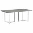 Pemberly Row 72-inch Rectangular Engineered Wood Dining Table in Gray