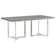 Pemberly Row 72-inch Rectangular Engineered Wood Dining Table in Gray