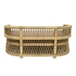 Pemberly Row Contemporary Rattan Pet Bed Handmade Pet Bed in Natural