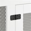 Pemberly Row Transitional Wood Credenza Dog Crate in White and Black