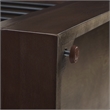 Pemberly Row Medium MDF Wood Credenza Pet Crate in Dark Brown