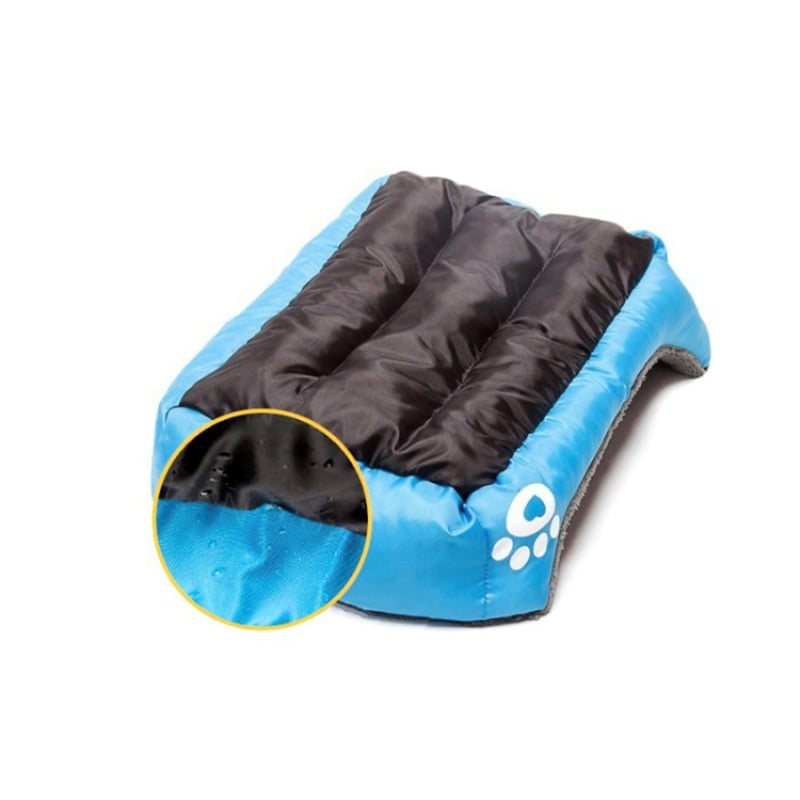 Pemberly Row Size L Cotton Pet Cat/Dog Soft Bed in Blue Finish