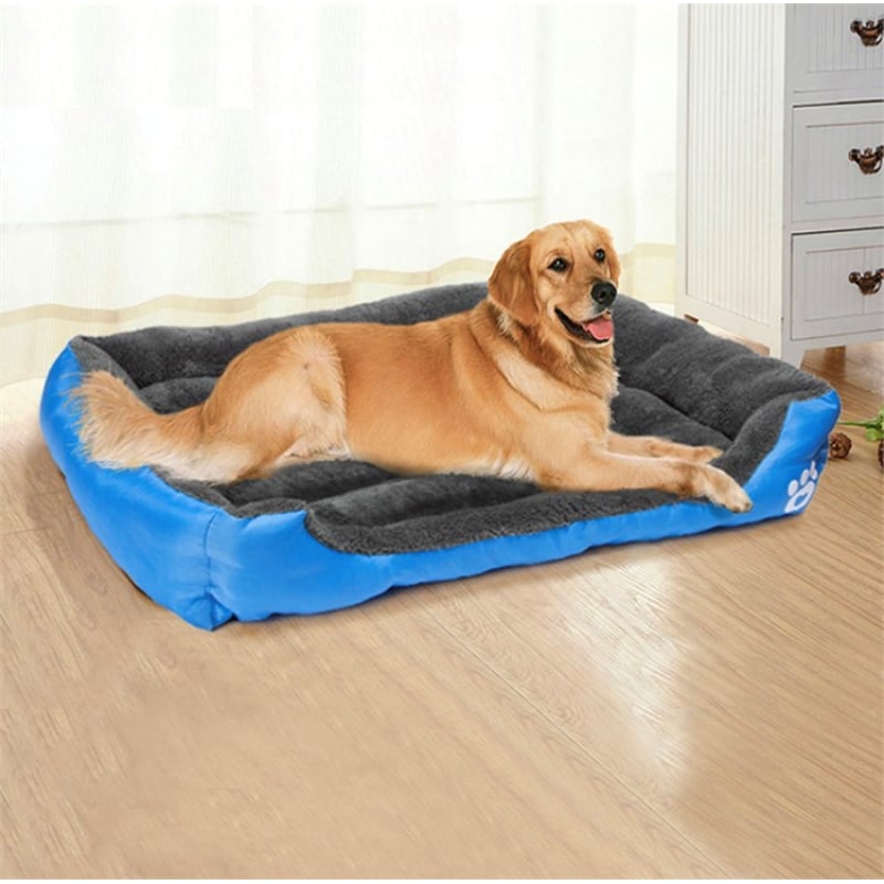 Pemberly Row Size L Cotton Pet Cat/Dog Soft Bed in Blue Finish