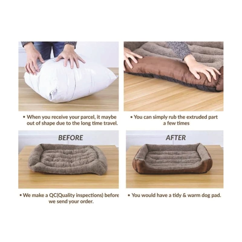 Pemberly Row Size L Cotton Pet Cat/Dog Soft Bed in Blue Finish