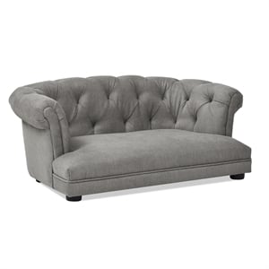 Pemberly Row 36.5&quot Chesterfield Dog Sofa Bed Medium Uptown Gray