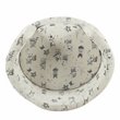 Pemberly Row Traditional Fabric French Bulldog Print Pet Bed in Cream