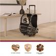 Pemberly Row Contemporary Fabric Pet Carrier Trolley for Travel in Black