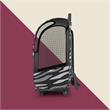 Pemberly Row Contemporary Fabric Pet Carrier Trolley for Travel in Black