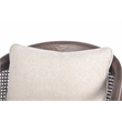 Pemberly Row Mid-Century Cane Frame Linen Fabric Accent Chair in Beige