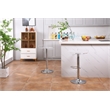 Pemberly Row Low Back Height Adjustable Clear Bar Stool (Set of 2)