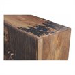 Pemberly Row Contemporary 2-Drawer Solid Mango Wood Sideboard in Black