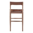 Pemberly Row Contemporary Solid Wood Frame Counter Stool in Brown