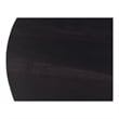 Pemberly Row Circular Solid Acacia Wood Coffee Table in Black