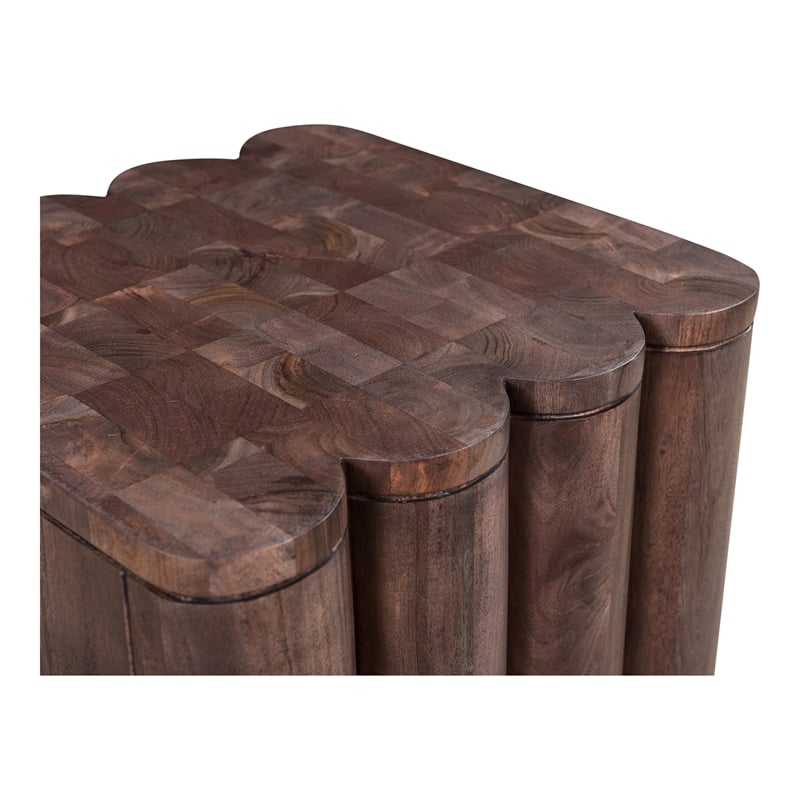 Pemberly Row Punyo Punyo Accent Table Espresso Brown Wood Side Tables