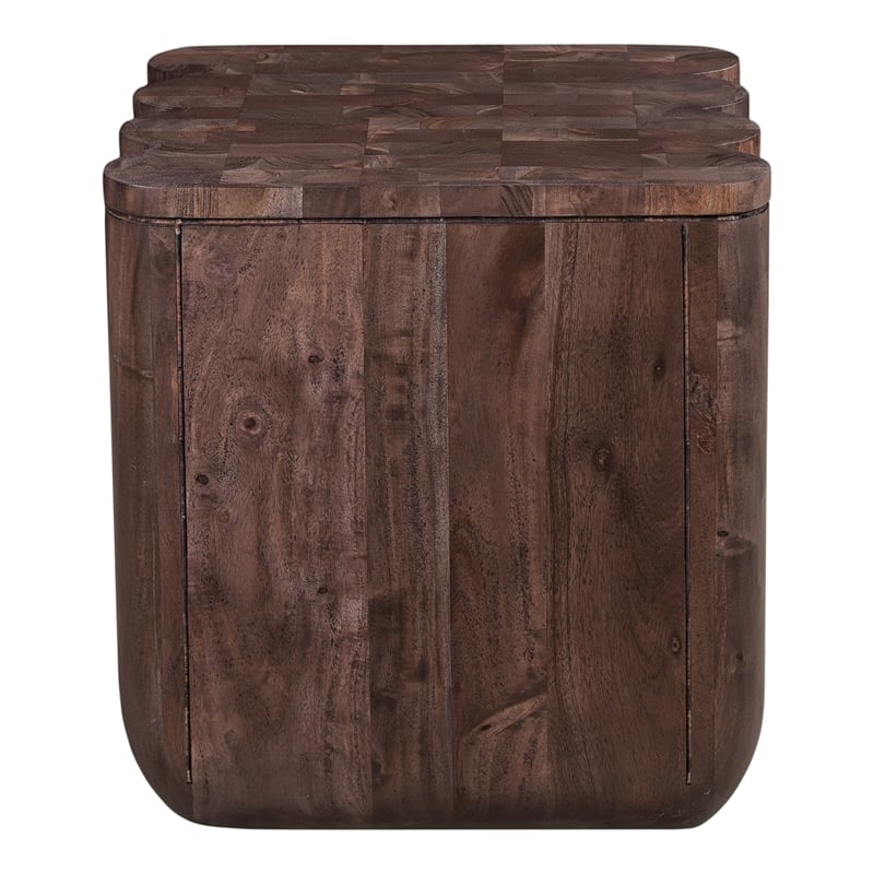 Pemberly Row Punyo Punyo Accent Table Espresso Brown Wood Side Tables