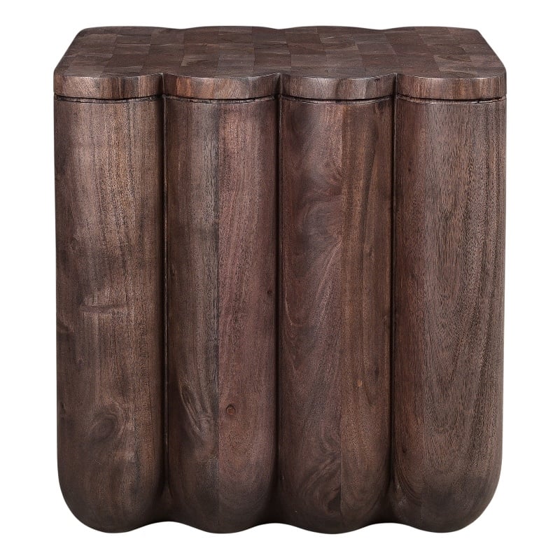 Pemberly Row Punyo Punyo Accent Table Espresso Brown Wood Side Tables