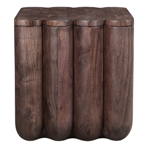Pemberly Row Punyo Punyo Accent Table Espresso Brown Wood Side Tables