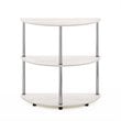 Pemberly Row Turn-N-Tube Engineered Wood Half Round Console Table in White Oak