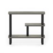 Pemberly Row Turn-N-Tube Wood Slim Space Saving Storage Rack in Oak Gray/Black