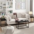 Pemberly Row Engineered Wood Living Room Table Set in Americano Black