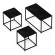 Pemberly Row Engineered Wood Living Room Table Set in Americano Black