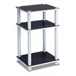 Pemberly Row Turn-N-Tube Engineered Wood 3-Tier End Table in White