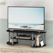 Pemberly Row Turn-S-Tube Black Wood TV Entertainment Center for TV up to 42