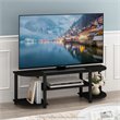 Pemberly Row Turn-S-Tube Espresso Wood TV Entertainment Center for TV up to 55