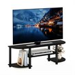 Pemberly Row Turn-S-Tube Espresso Wood TV Entertainment Center for TV up to 55