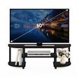 Pemberly Row Turn-S-Tube Espresso Wood TV Entertainment Center for TV up to 55