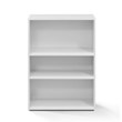 Pemberly Row Contemporary Engineered Wood 3-Shelf Bookcase in Soft White