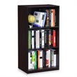 Pemberly Row Engineered Wood 3-Tier Bookcase Storage Shelves in Dark Walnut