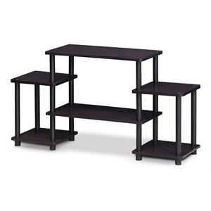 Pemberly Row Turn-N-Tube Wood Entertainment Center for TV up to 25&quot in Walnut