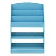 Pemberly Row Engineered Wood Magazine/Bookshelf with Storage in Light Blue