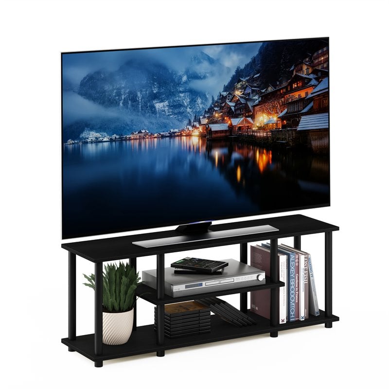 Pemberly Row Turn-N-Tube Wood Entertainment TV Stand for TV up to 50