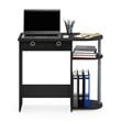Pemberly Row Wood Home Laptop Notebook Computer Desk in Black/Gray
