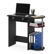 Pemberly Row Wood Home Laptop Notebook Computer Desk in Black/Gray