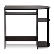 Pemberly Row Engineered Wood Simplistic Computer Desk in Dark Brown/Black