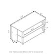 Pemberly Row Engineered Wood 3-Tier TV Stand for TV up to 32